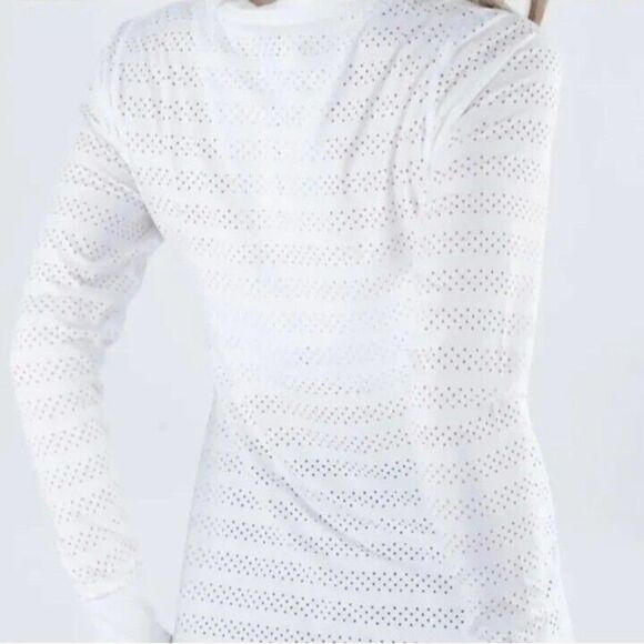 Zyia Chill Longsleeve Mesh Running Shirt in White Size M - Picture 4 of 11